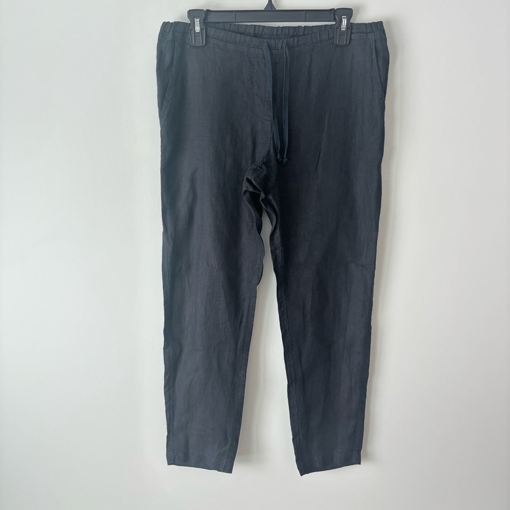 CP Shades Jenn Linen Pants Black Lightweight Beach Vacation European Flowy